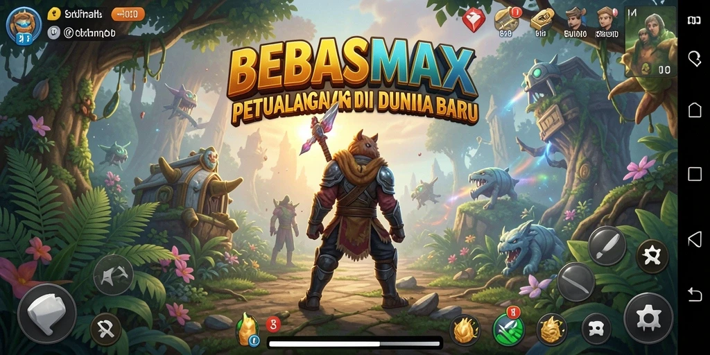 Tampilan gameplay BEBASMAX yang menakjubkan dan mendebarkan.