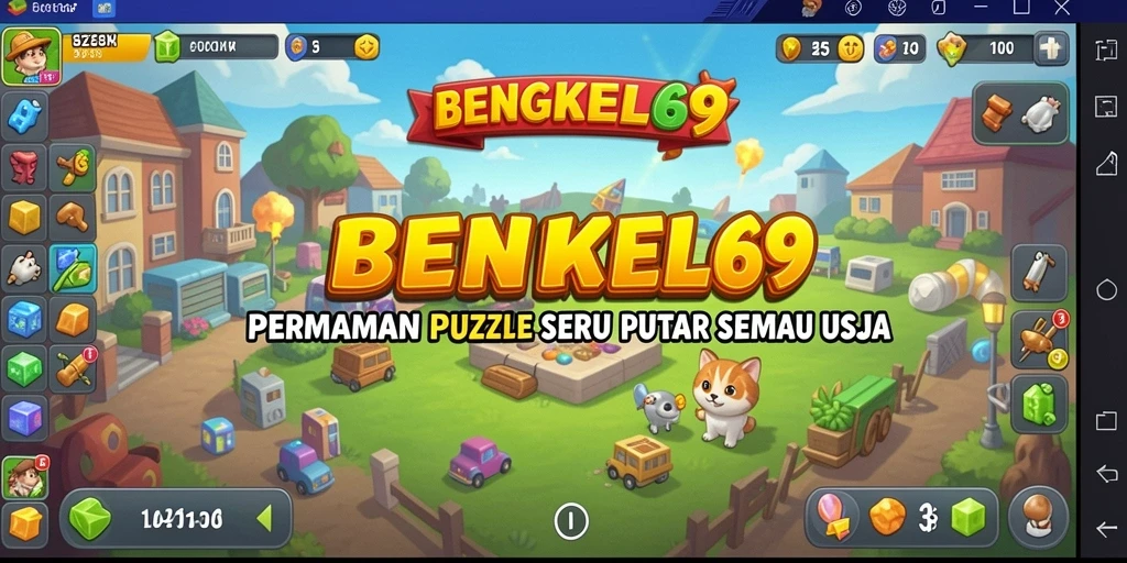 Tangkap layar BENGKEL69 menampilkan aksi gameplay menarik dalam menyelesaikan puzzle.