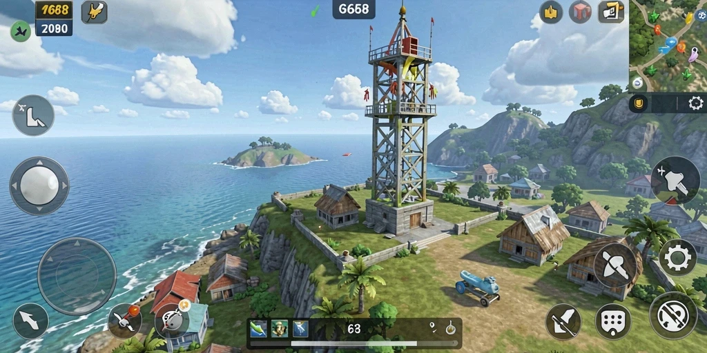 Gameplay seru menara pertahanan dalam G668 yang menegangkan.