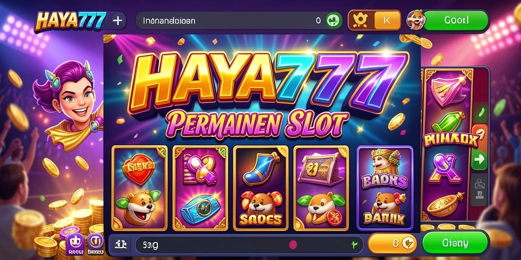 Tampilan gameplay HAYA777 yang menarik dan penuh warna.