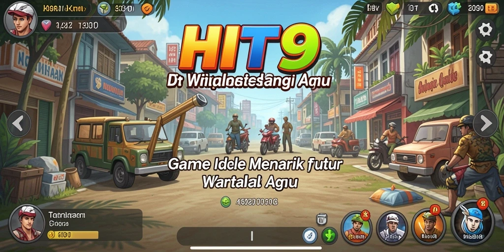 Screenshot utama HIT9 menampilkan gameplay yang menenangkan dan interaktif.