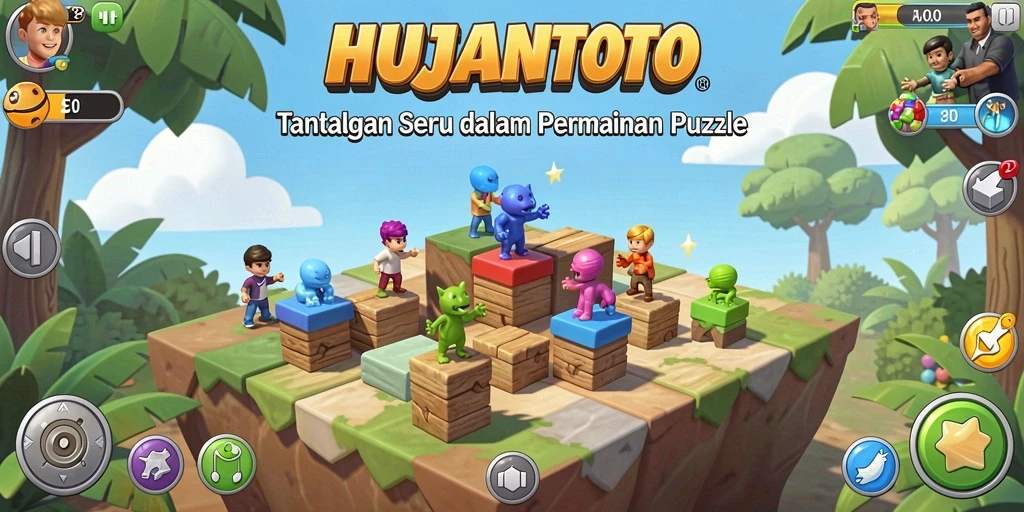 Screenshot gameplay HUJANTOTO dengan tantangan puzzle yang menarik.