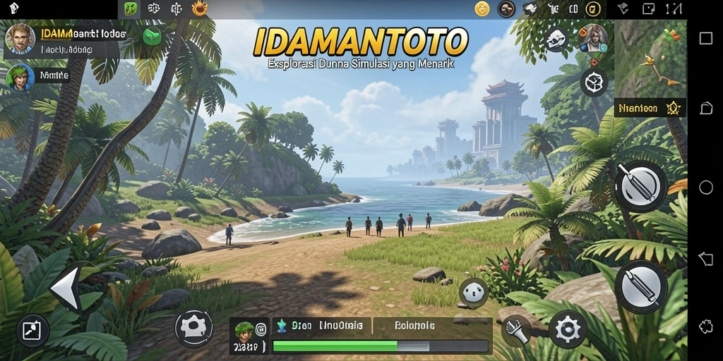 Screenshot utama gameplay <strong>IDAMANTOTO</strong> menampilkan petualangan seru dalam dunia simulasi.