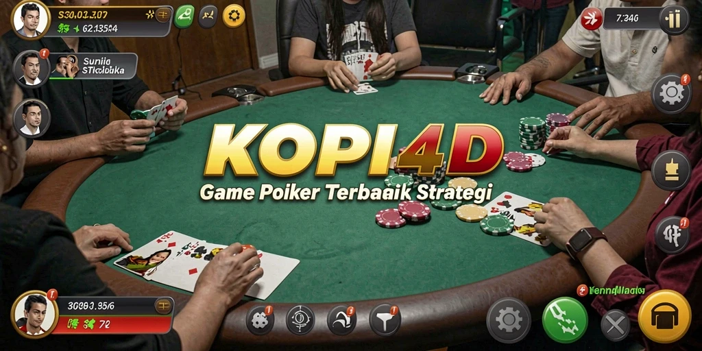 Tampilan gameplay Poker yang seru dan interaktif di KOPI4D.