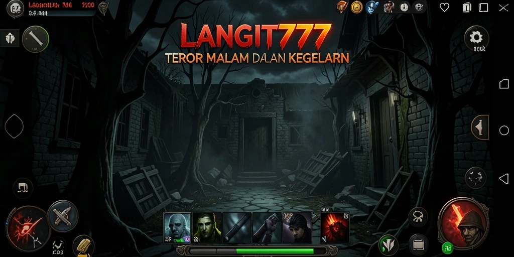 Screenshot menampilkan gameplay menyeramkan dalam kegelapan yang mencekam.