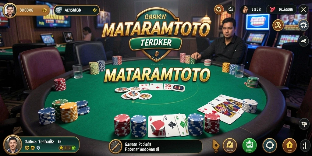 Screenshot utama gameplay <strong>MATARAMTOTO</strong> menampilkan aksi seru permainan Poker.