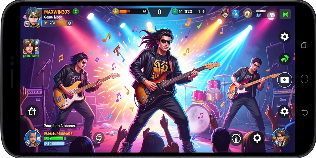 Screenshot gameplay <strong>MAXWIN303</strong> menampilkan aksi seru dalam bermain musik.