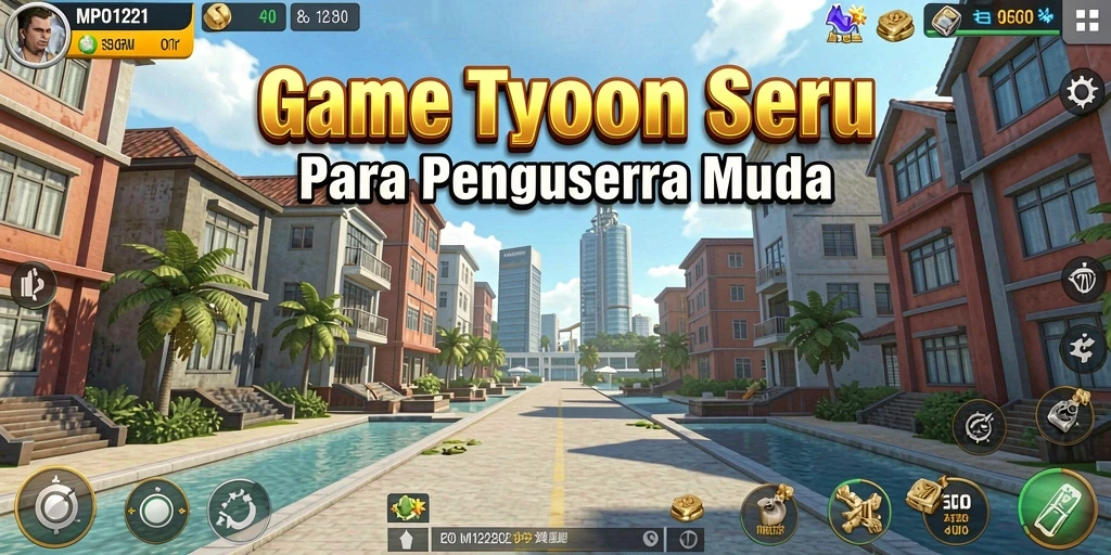 Screenshot gameplay MPO1221 yang menunjukkan momen membangun bisnis.