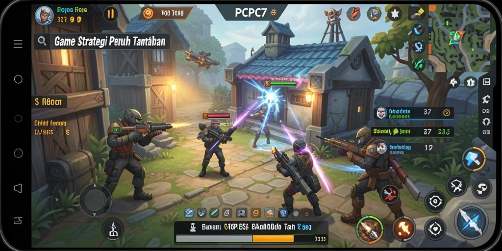 Tampilan gameplay PCPC7 yang menantang dan penuh strategi.