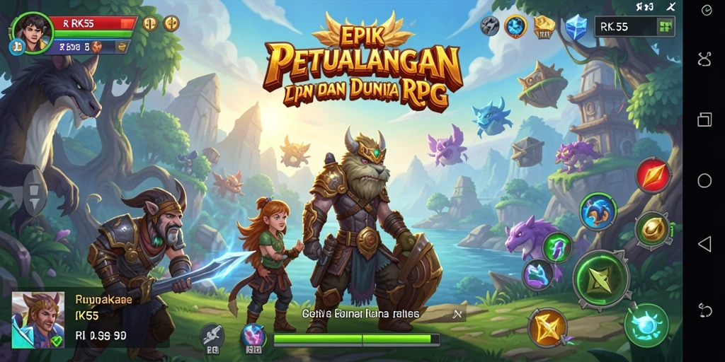 Tampilan gameplay RK55 yang memukau dan penuh aksi RPG.