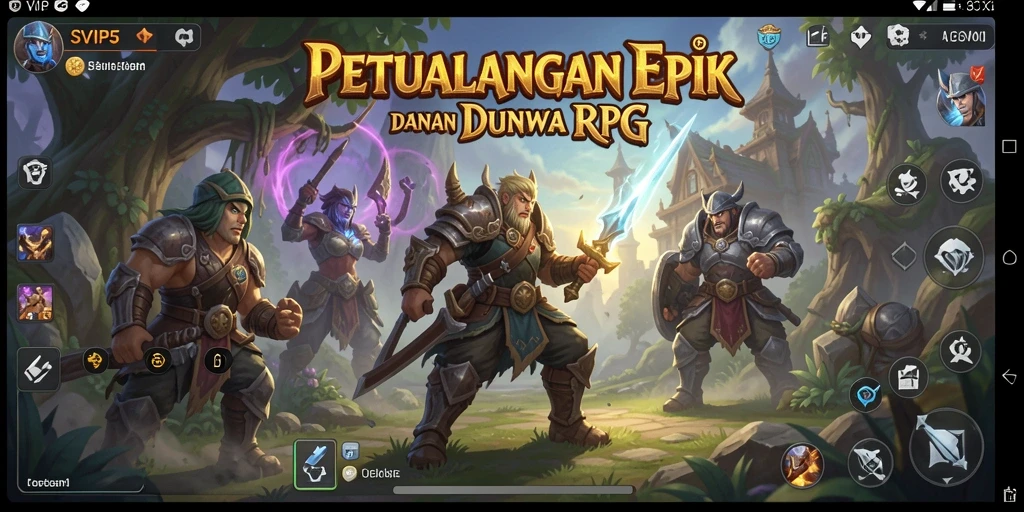Antarmuka gameplay SVIP5 menampilkan pertempuran seru dalam dunia yang menakjubkan.