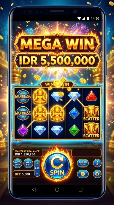 Fitur unggulan dari aplikasi mantra55 ditampilkan dengan jelas.
